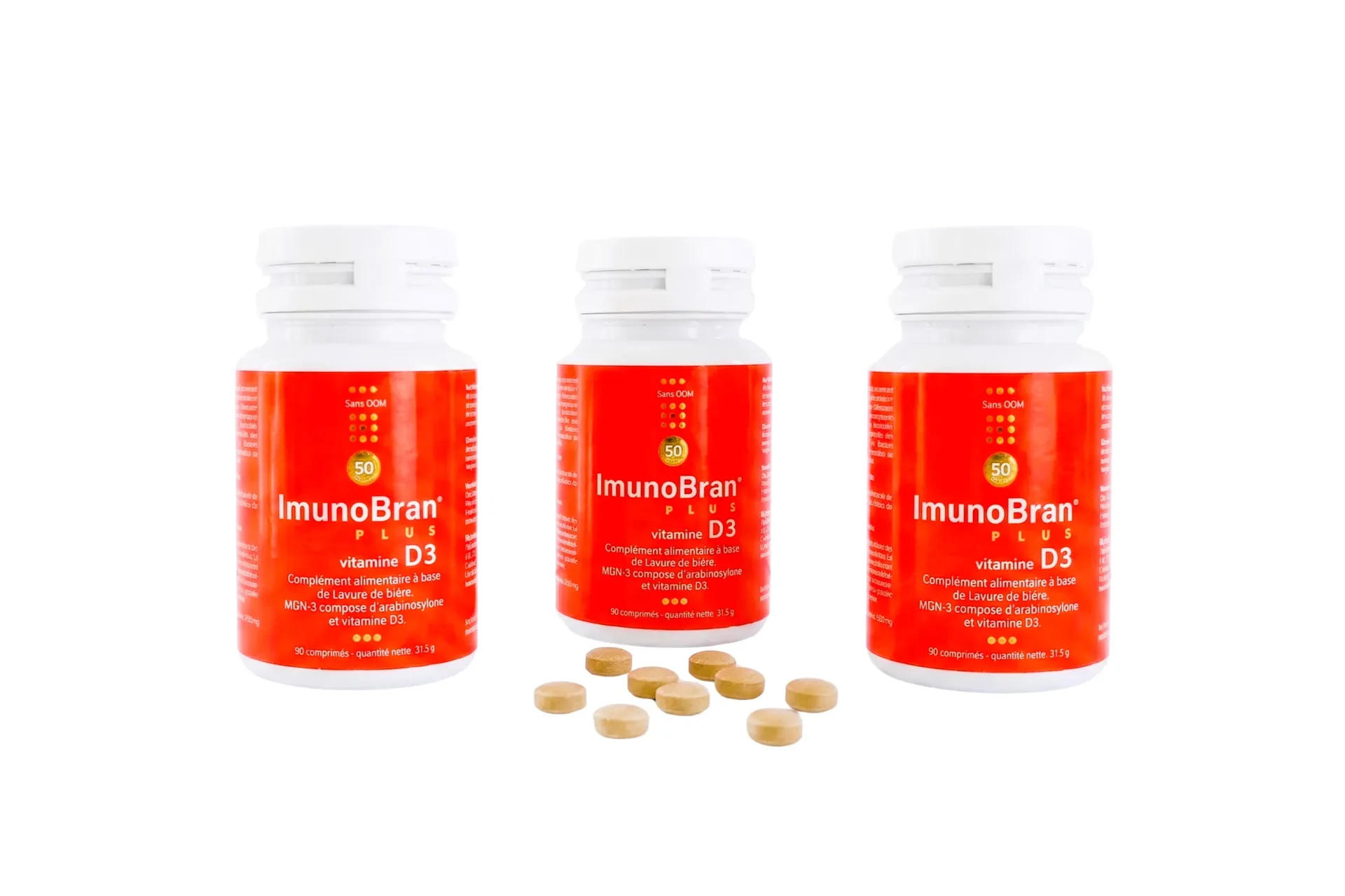 [ImunoBran04-3] Set of 3 boxes of ImunoBran® PLUS vitamine D3 (270 tablets)